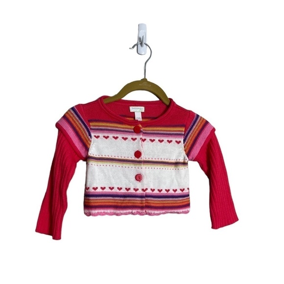 First Impressions Play Heart Cardigan Sweater 24 Months - Picture 1 of 5